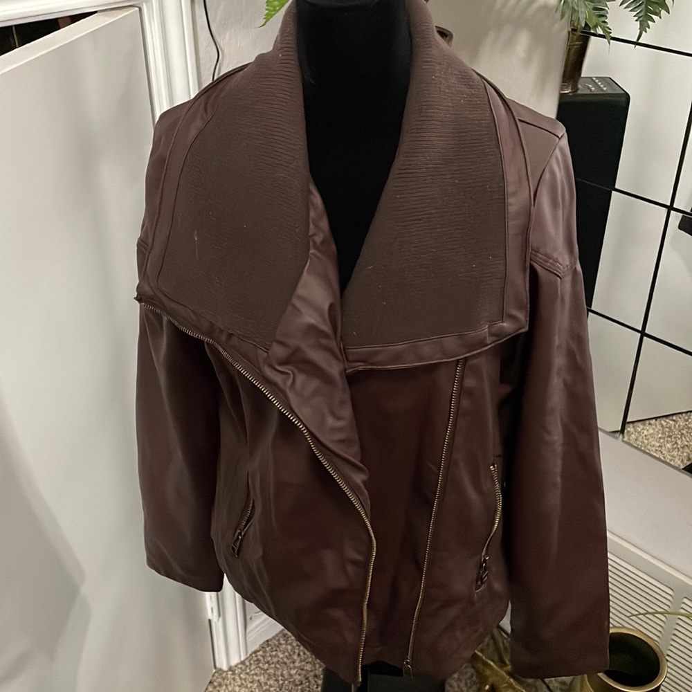 New look brand vegan leather jacket
